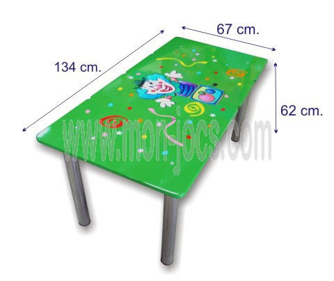 Medidas Mesa infantil 8 plazas 