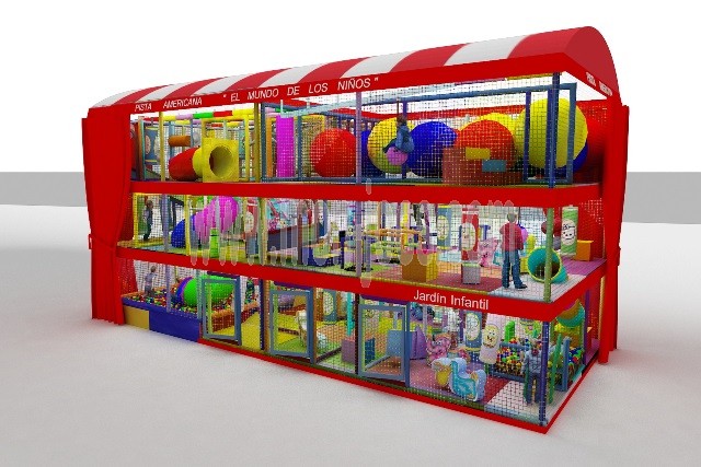 Super Parque Infantil Premium 5x12 de 3 plantas