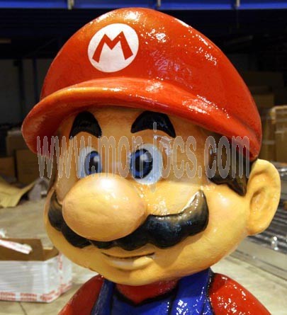 Figura decorativa de fibra Mario Bross