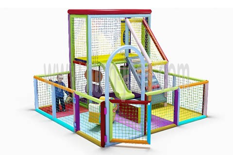 Pequeño parque infantil con un modulo