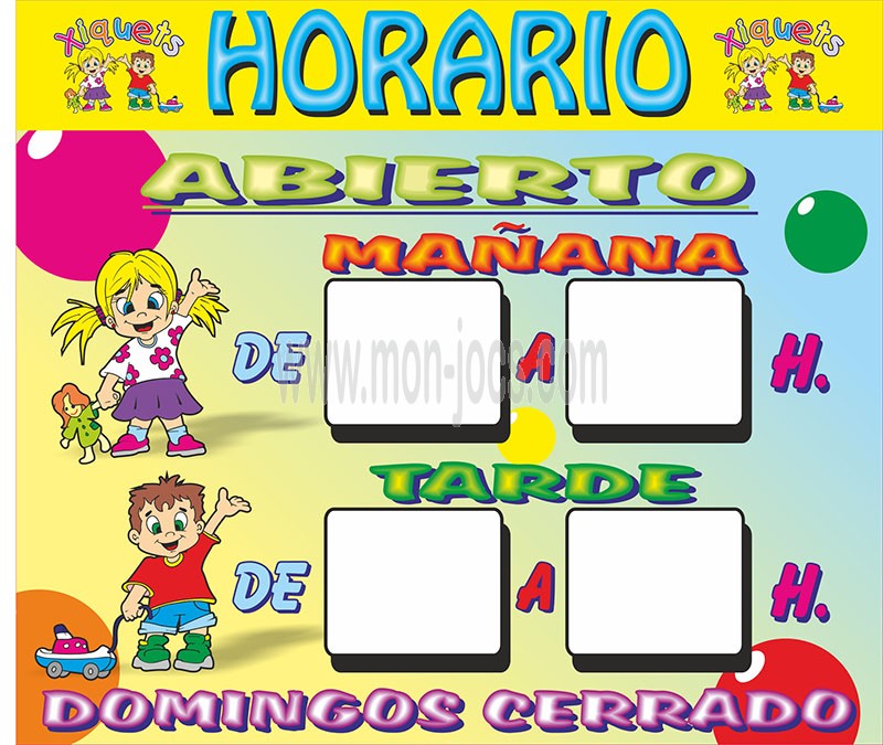 cartel horario