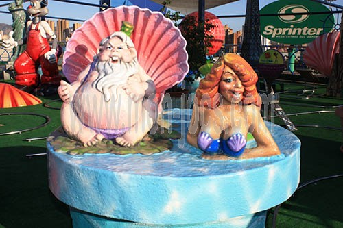 Figura decorativa minigolf - Concha Neptuno Sirena