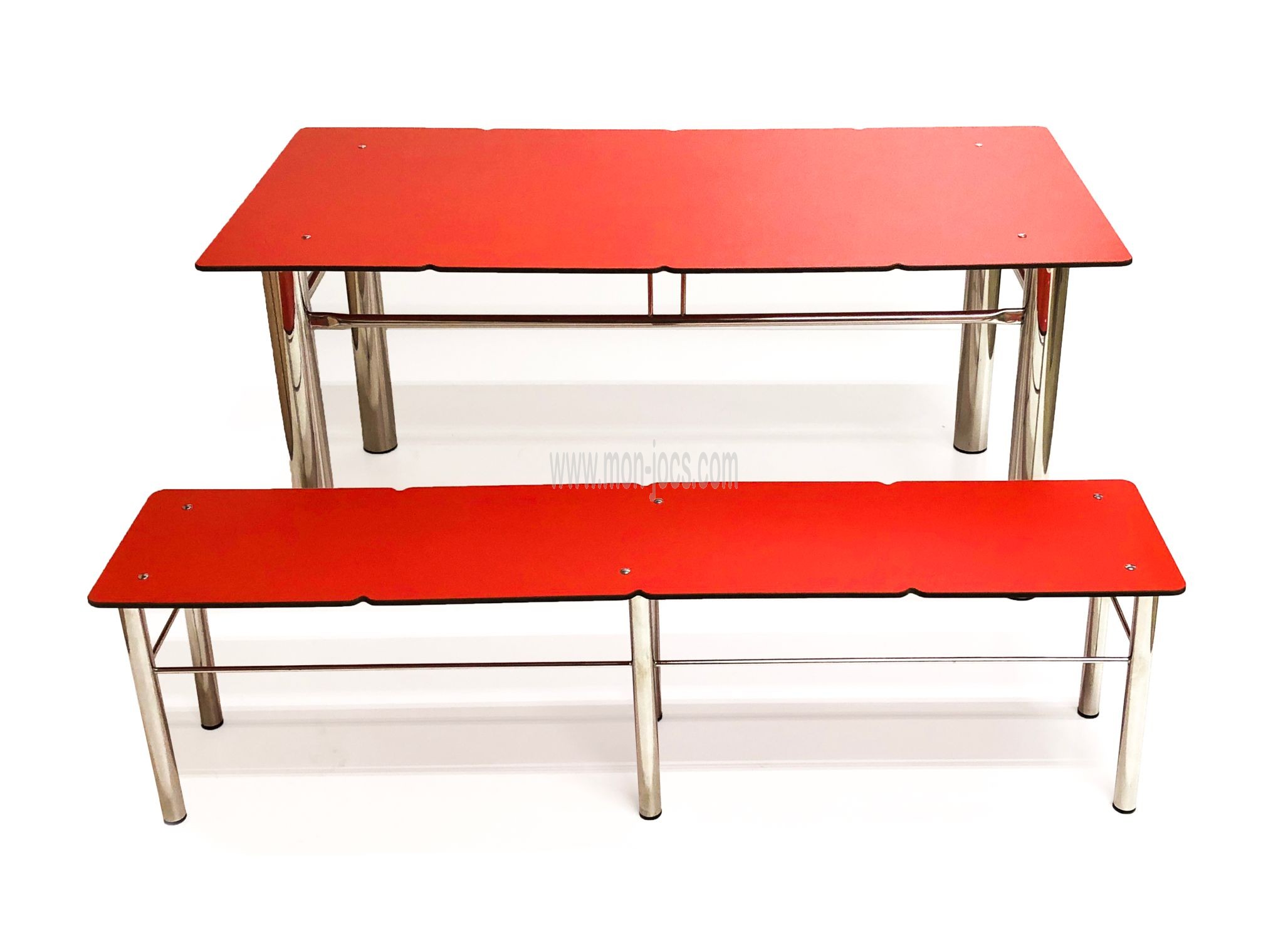 Conjunto Mesa 8 plazas y bancos 4 plazas exterior