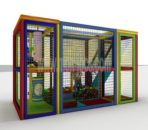pequeño parque infantil bolas de 2 pisos