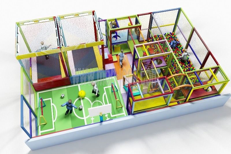 Parque Infantil Modular 6x10 con Fútbol y Cama 