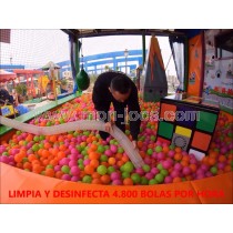 Servicio Limpieza y desinfección con máquina Limpia Bolas parques infantiles compra