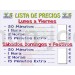 Cartel Lista de PrCartel Lista de Preciosecios