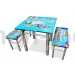 mesa 4 plazas + bancos