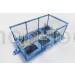 Bloque de 6 camas elásticas azul