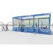 Comprar Bloque de 6 camas elásticas azul