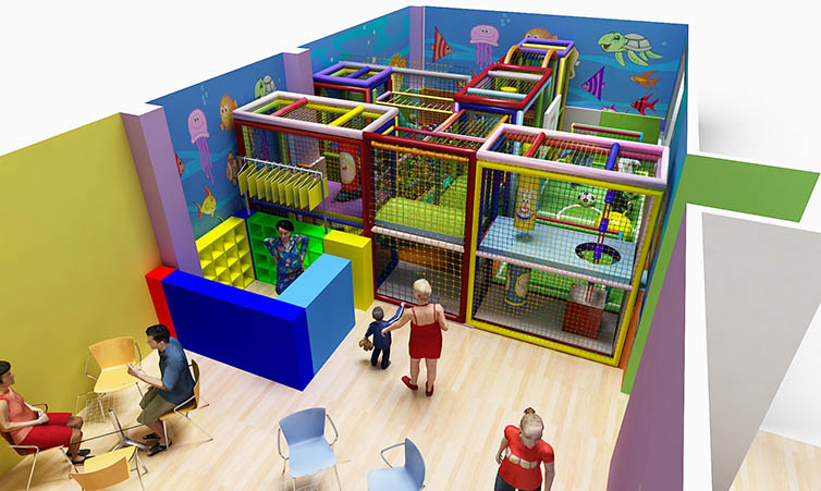Vista 3d parque infantil