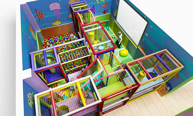 Vista 3d parque infantil