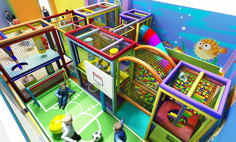 Vista 3d parque infantil
